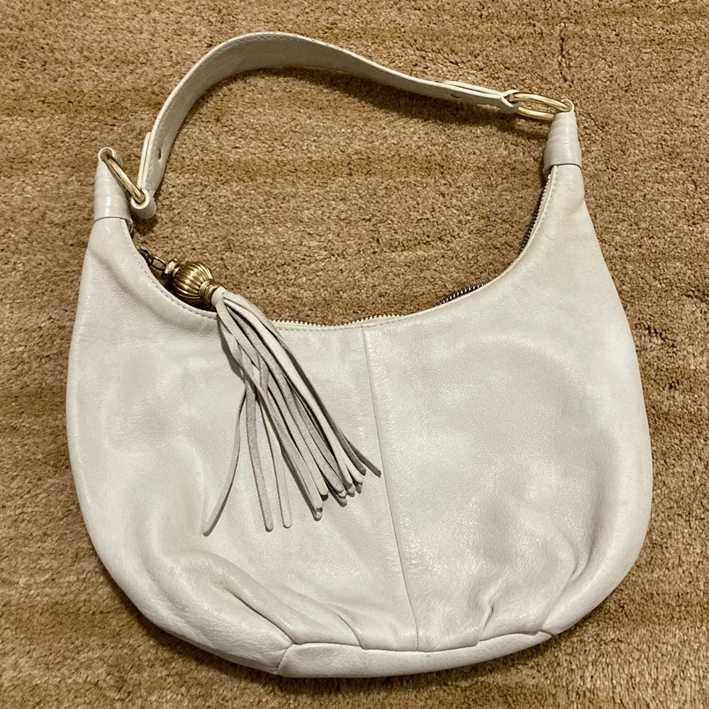 Sigrid olsen cream leather shoulder bag